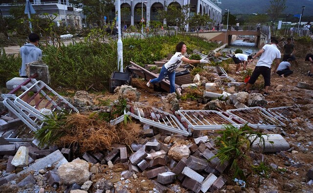 Mangkhut weakened from a typhoon to a tropical storm on Monday as it moved deeper into southern China, leaving death and destruction from Hong Kong to the Philippines. The storm affected southern China's coast and the provinces of Guangdong, Guangxi and Hainan. AP Mangkhut weakened from a typhoon to a tropical storm on Monday as it moved deeper into southern China, leaving death and destruction from Hong Kong to the Philippines. The storm affected southern China's coast and the provinces of Guangdong, Guangxi and Hainan. AP