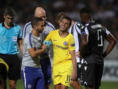 Europa League: Chelsea manager Maurizio Sarri says Pedro's shoulder injury in PAOK win not as damaging as feared Europa League: Chelsea manager Maurizio Sarri says Pedro's shoulder injury in PAOK win not as damaging as feared