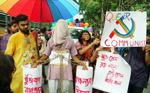 "We never thought of any particular tag or name for this victory march. What brought us together was the zeal to continue with this win. Supreme Court has given us the rights that were long due. I am glad that today the turnout is so huge," said Shammo Das, one of the organisers. "We never thought of any particular tag or name for this victory march. What brought us together was the zeal to continue with this win. Supreme Court has given us the rights that were long due. I am glad that today the turnout is so huge," said Shammo Das, one of the organisers.
