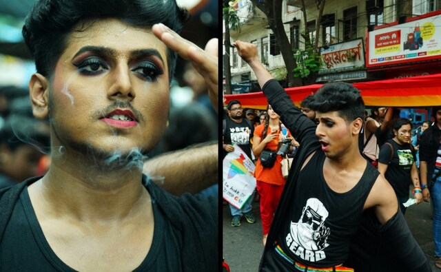 Before and after the Queer March the organisers also arranged an open mic session. People from the queer community came up and shared their stories. A few even recited poems and sang a few songs. Before and after the Queer March the organisers also arranged an open mic session. People from the queer community came up and shared their stories. A few even recited poems and sang a few songs.