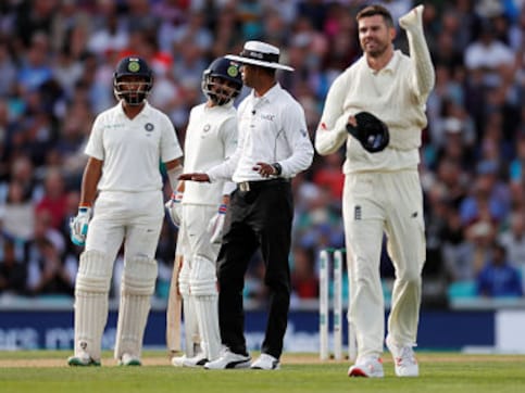 England's James Anderson slapped one demerit point, 15 per cent match fee for showing dissent at umpire's decision England's James Anderson slapped one demerit point, 15 per cent match fee for showing dissent at umpire's decision