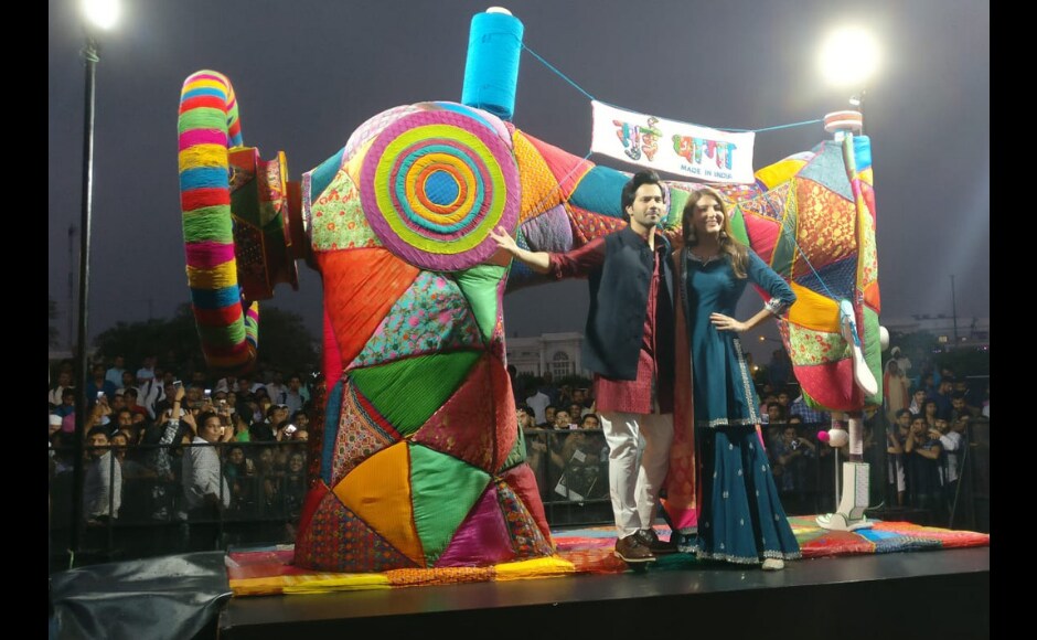 The makers put up a giant sewing machine at Connaught Place in Delhi to salute the rich and diverse tradition of art and crafts that India is known for across the world The makers put up a giant sewing machine at Connaught Place in Delhi to salute the rich and diverse tradition of art and crafts that India is known for across the world