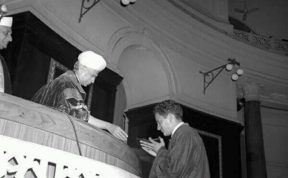 Radhakrishnan handing out diplomas to students at a graduation ceremony. Born in a middle-class family, most of Radhakrishnan's education was merited on scholarship. He graduated from the Madras Christian College with a Masters degree in Philosophy. Facebook Radhakrishnan handing out diplomas to students at a graduation ceremony. Born in a middle-class family, most of Radhakrishnan's education was merited on scholarship. He graduated from the Madras Christian College with a Masters degree in Philosophy. Facebook