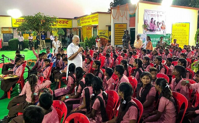 Modi interacted with students at a primary school in Narur village in Varanasi and told them that they should not shy away from asking questions, as doing so "is a key aspect of learning". He also said that it is important for them to understand the significance of skill development. Twitter @PMOIndia Modi interacted with students at a primary school in Narur village in Varanasi and told them that they should not shy away from asking questions, as doing so "is a key aspect of learning". He also said that it is important for them to understand the significance of skill development. Twitter @PMOIndia