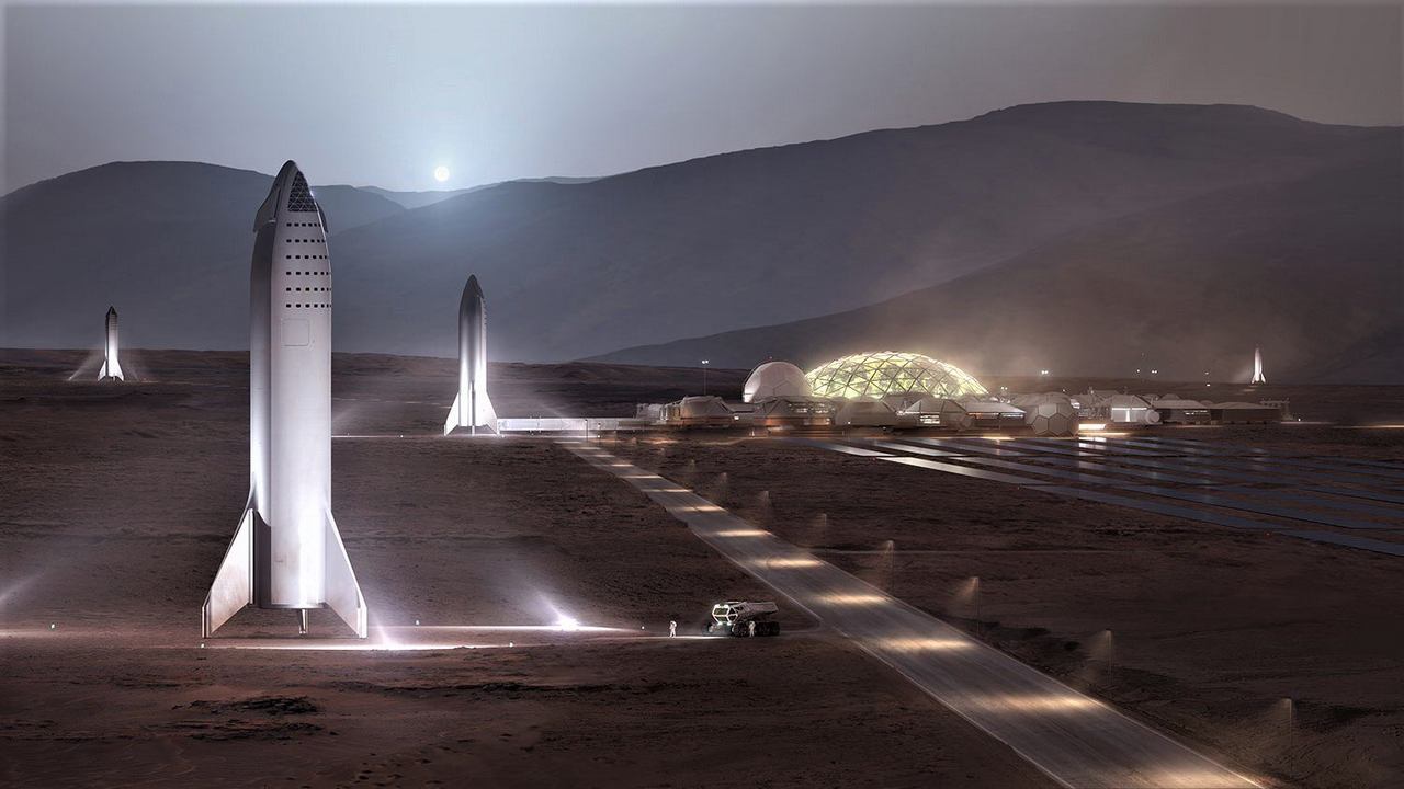 Mars Base Alpha. Image: Twitter Elon Musk