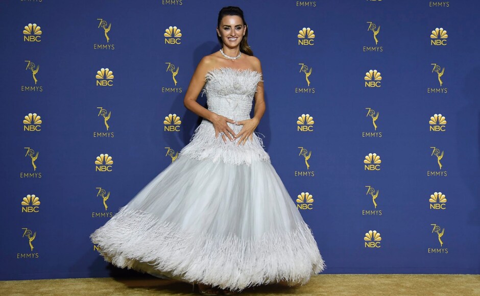 Penelope Cruz poses in the press room at the 70th Primetime Emmy Awards. The Associated Press/ Jordan Strauss Penelope Cruz poses in the press room at the 70th Primetime Emmy Awards. The Associated Press/ Jordan Strauss