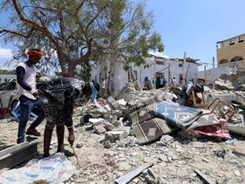 At least six killed in suicide bomb attack in Somalia's Mogadishu; blast damages nearby houses, mosque At least six killed in suicide bomb attack in Somalia's Mogadishu; blast damages nearby houses, mosque