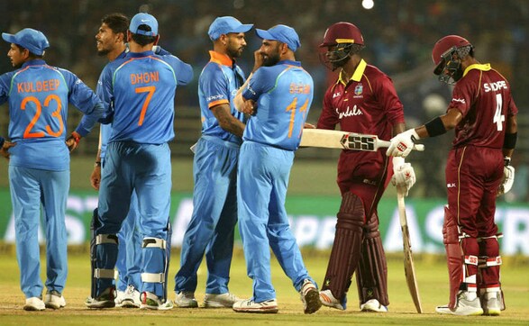 Players shake hands with each other at the end of the second ODI, which ended in a thrilling tie. AP Players shake hands with each other at the end of the second ODI, which ended in a thrilling tie. AP