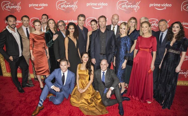 The cast of Amazon Prime Video series The Romanoffs pose at the premiere in New York. Photo by Joe Russo/Invision/AP The cast of Amazon Prime Video series The Romanoffs pose at the premiere in New York. Photo by Joe Russo/Invision/AP