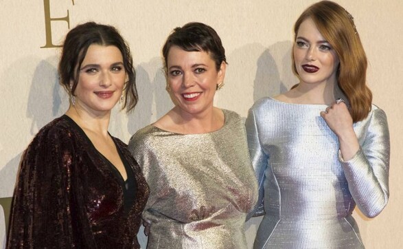 Rachel Weisz, Olivia Colman, Emma Stone attend UK premiere of The Favourite at 2018 London Film Festival Rachel Weisz, Olivia Colman, Emma Stone attend UK premiere of The Favourite at 2018 London Film Festival