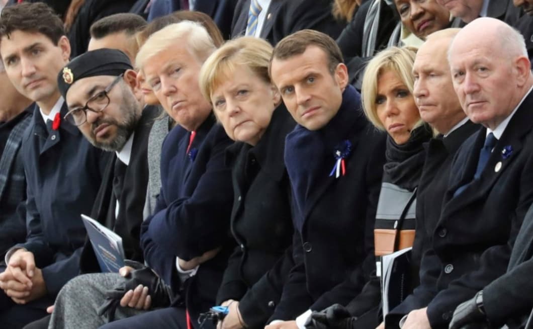 As Donald Trump, Vladimir Putin and dozens of other heads of state and government were present, French President Emmanuel Macron used the occasion, as its host, to sound a powerful warning about the fragility of peace and the dangers of nationalism. AP As Donald Trump, Vladimir Putin and dozens of other heads of state and government were present, French President Emmanuel Macron used the occasion, as its host, to sound a powerful warning about the fragility of peace and the dangers of nationalism. AP