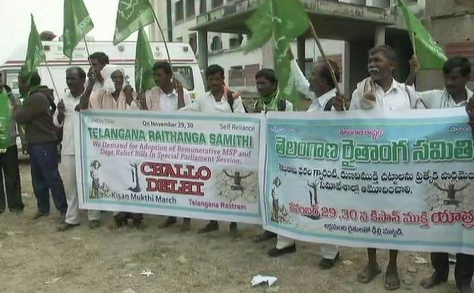 The farmers are also demanding a 21-day special session of Parliament to discuss the continuing agrarian distress. ANI The farmers are also demanding a 21-day special session of Parliament to discuss the continuing agrarian distress. ANI