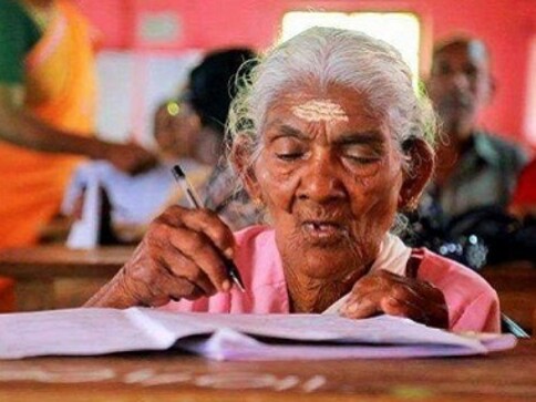 96-year-old woman scores highest marks in state literacy examination in Kerala, receives certificate from Pinarayi Vijayan
