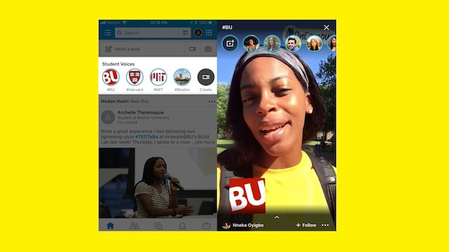 LinkedIn is testing a Stories feature called 'Student Voices' along with GIF comments LinkedIn is testing a Stories feature called 'Student Voices' along with GIF comments