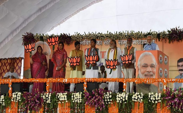 At a rally in Madhya Pradesh's Vidisha, Modi criticised the Congress and covered important poll issues of farm distress and loan waivers. Twitter/@narendramodi At a rally in Madhya Pradesh's Vidisha, Modi criticised the Congress and covered important poll issues of farm distress and loan waivers. Twitter/@narendramodi