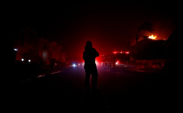 Firefighters and officials warned that it was a 'very dangerous' and 'very serious situation' as the wildfire continued to rage. Reuters Firefighters and officials warned that it was a 'very dangerous' and 'very serious situation' as the wildfire continued to rage. Reuters