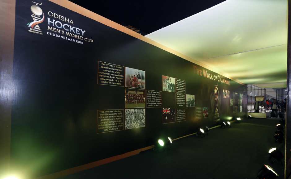 A walkway, titled 'Walk of Champions' has been prepared showcasing the World Cup winners starting from 1971 to 2014. Image Courtesy: Firstpost/Shantanu Srivastava A walkway, titled 'Walk of Champions' has been prepared showcasing the World Cup winners starting from 1971 to 2014. Image Courtesy: Firstpost/Shantanu Srivastava