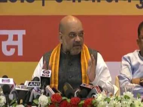 Chhattisgarh polls: Amit Shah releases BJP manifesto, lauds Raman Singh govt for 'breaking all records of development' Chhattisgarh polls: Amit Shah releases BJP manifesto, lauds Raman Singh govt for 'breaking all records of development'