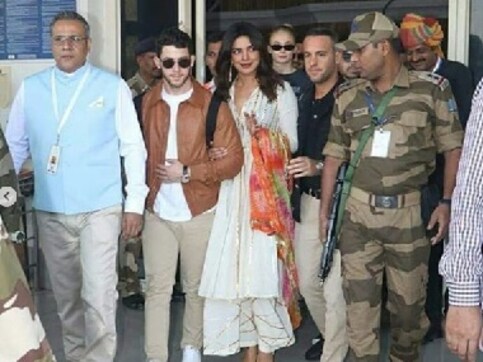 Priyanka Chopra, Nick Jonas wedding: Couple arrive in Jodhpur; Dwayne Johnson in guest list Priyanka Chopra, Nick Jonas wedding: Couple arrive in Jodhpur; Dwayne Johnson in guest list