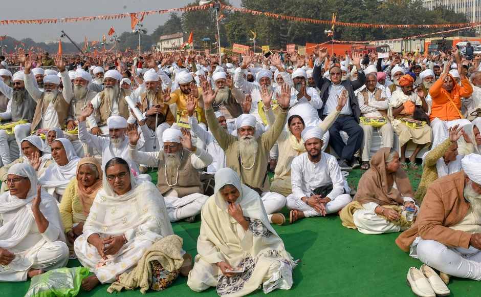 Among the thousands gathered at Ramlila Maidan, members of the Namdhari sect also participated in the rally in support of VHP's "Dharma Sabha". PTI Among the thousands gathered at Ramlila Maidan, members of the Namdhari sect also participated in the rally in support of VHP's "Dharma Sabha". PTI