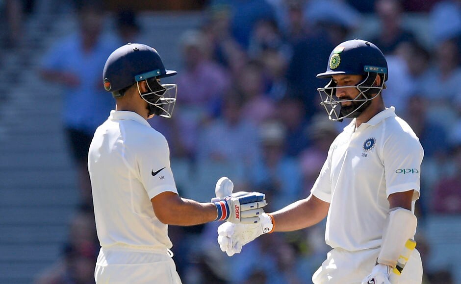 After the departure of Mayank, Australia sensed a comeback. However, a solid partnership shaped up between Virat Kohli (47* off 107 balls) and a well-settled Cheteshwar Pujara to make sure India did not give away the stranglehold in the innings to hosts. AP After the departure of Mayank, Australia sensed a comeback. However, a solid partnership shaped up between Virat Kohli (47* off 107 balls) and a well-settled Cheteshwar Pujara to make sure India did not give away the stranglehold in the innings to hosts. AP