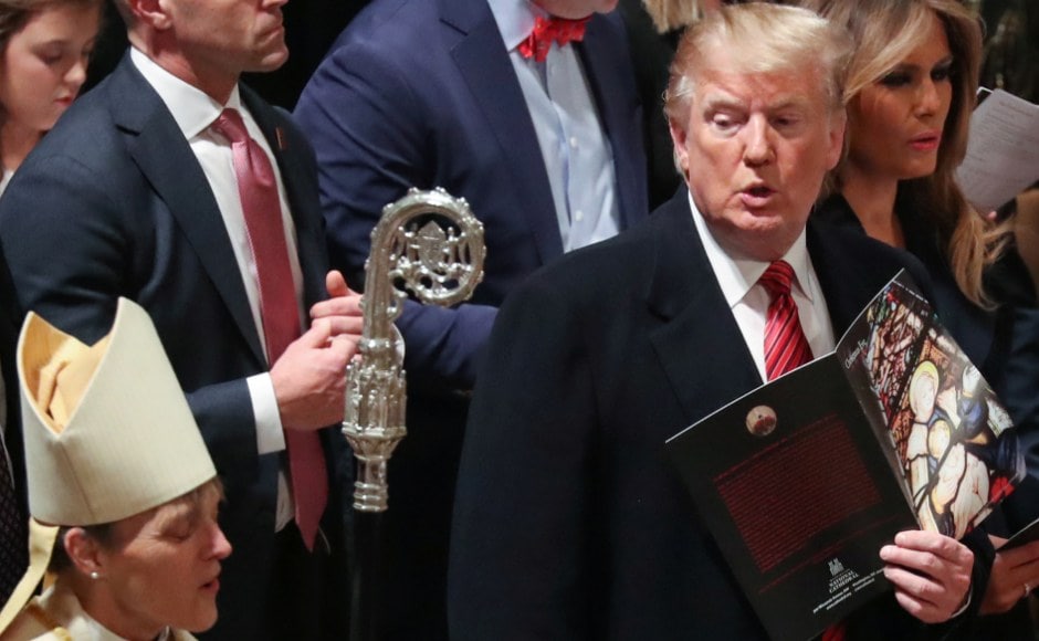 US President Donald Trump caused a festive furore by asking a child whether he still believed in Santa Claus. He also complained about the state of affairs in America, saying, "Its a disgrace what’s happening in this country." Reuters US President Donald Trump caused a festive furore by asking a child whether he still believed in Santa Claus. He also complained about the state of affairs in America, saying, "Its a disgrace what’s happening in this country." Reuters