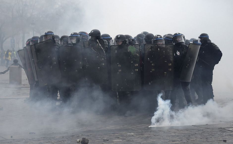It was the third straight weekend of clashes in France. The protests in Paris contrasted sharply with other protests in France, where demonstrations and road blockades elsewhere were largely peaceful. More than 400 people were injured. AP It was the third straight weekend of clashes in France. The protests in Paris contrasted sharply with other protests in France, where demonstrations and road blockades elsewhere were largely peaceful. More than 400 people were injured. AP