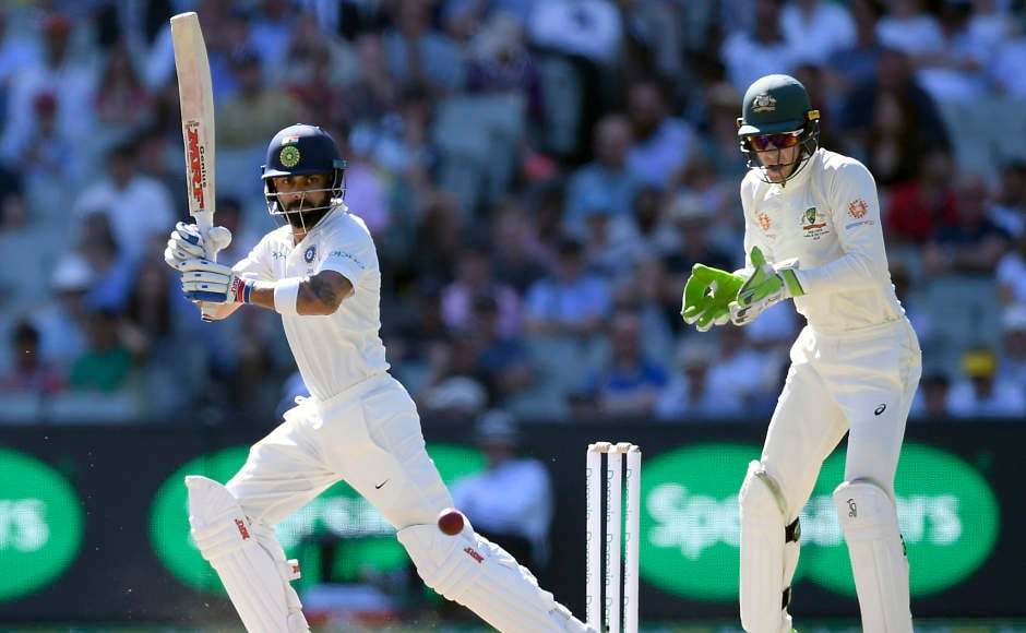 We saw a cautious Virat Kohli in this innings. Kohli scored 82 off 204 balls at a strike rate of 40.20. His innings came to an end courtesy of Mitchell Starc. His 170-run stand with Cheteshwar has put India in a commanding position in this Test. AP We saw a cautious Virat Kohli in this innings. Kohli scored 82 off 204 balls at a strike rate of 40.20. His innings came to an end courtesy of Mitchell Starc. His 170-run stand with Cheteshwar has put India in a commanding position in this Test. AP