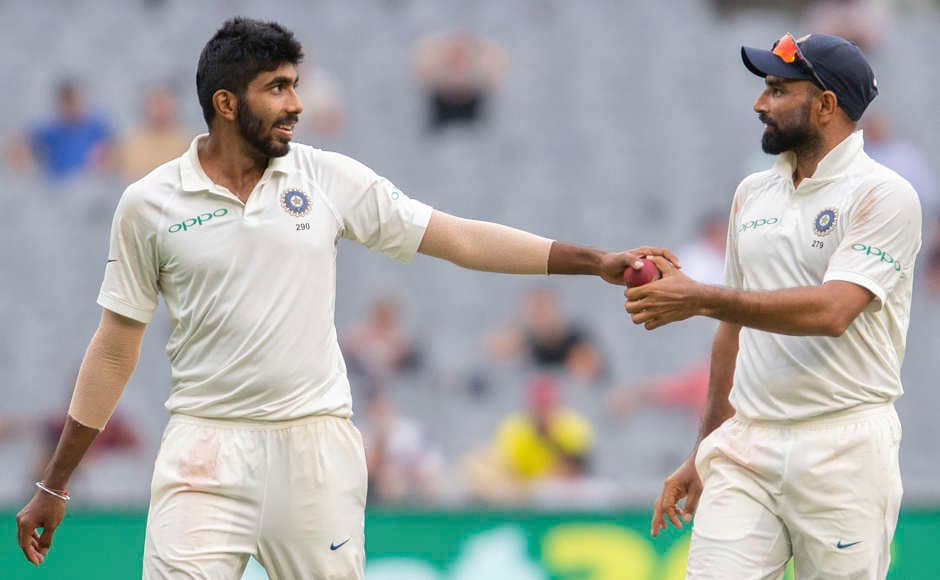 Jasprit Bumrah (left) was adjudged the player of the match for his 9-wicket haul in the match. He picked a six-for in the first innings and scalped three more in the second. AP Jasprit Bumrah (left) was adjudged the player of the match for his 9-wicket haul in the match. He picked a six-for in the first innings and scalped three more in the second. AP