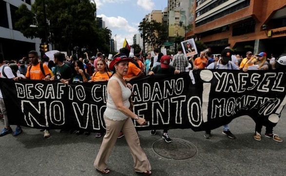 Protesters take to streets in Caracas against Venezuelan president Nicolas Maduro; Opposition's Juan Guaido joins mass walkout Protesters take to streets in Caracas against Venezuelan president Nicolas Maduro; Opposition's Juan Guaido joins mass walkout