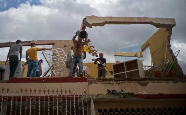 Some of the heaviest damage from Sunday night's rare tornado was in the eastern borough of Guanabacoa, where the twister tore the roof off a shelter for dozens of homeless families. AP Some of the heaviest damage from Sunday night's rare tornado was in the eastern borough of Guanabacoa, where the twister tore the roof off a shelter for dozens of homeless families. AP