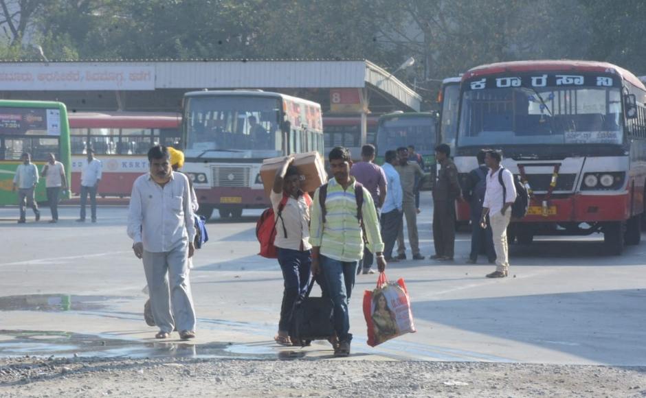 Bus services in Tumkur, Karnataka were affected and passengers were stranded. Meanwhile, Left parties staged a protest at Mahanagar Palike Circle in the city. Chandramouli/101Reporters Bus services in Tumkur, Karnataka were affected and passengers were stranded. Meanwhile, Left parties staged a protest at Mahanagar Palike Circle in the city. Chandramouli/101Reporters