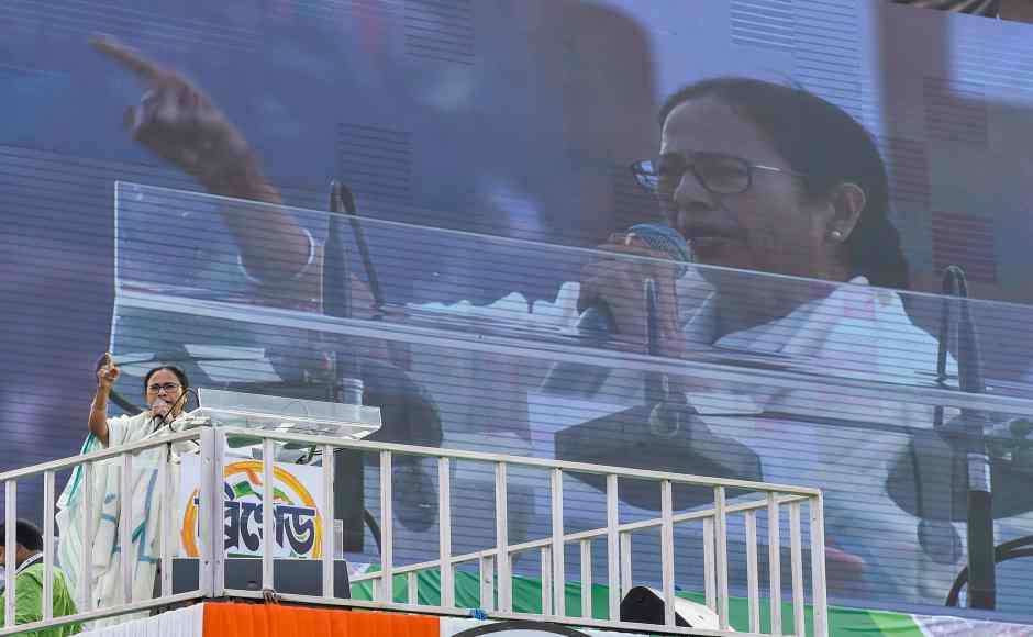 West Bengal chief minister and TMC supremo Mamata Banerjee on Saturday hosted the United India Rally in Kolkata, in an effort to unite Opposition parties against the BJP government. PTI West Bengal chief minister and TMC supremo Mamata Banerjee on Saturday hosted the United India Rally in Kolkata, in an effort to unite Opposition parties against the BJP government. PTI