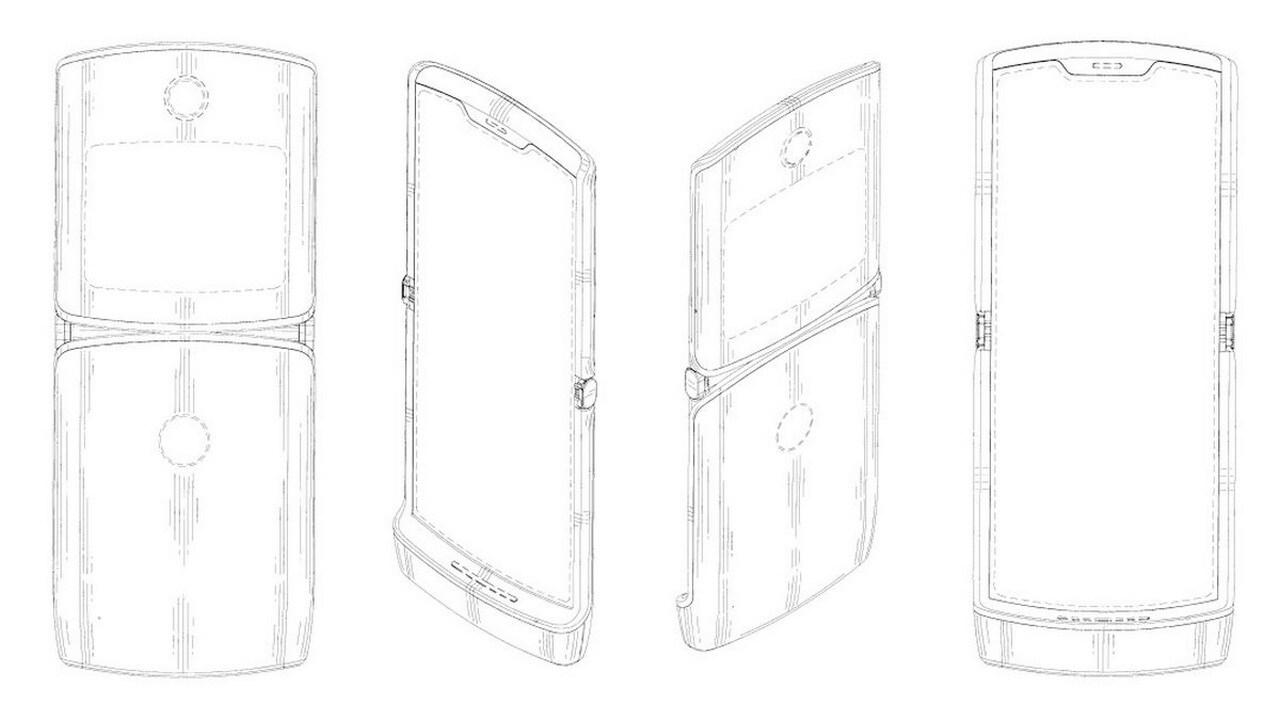 Design sketches of the probable 2019 Moto Razr. Image: Motorola Mobility LLC