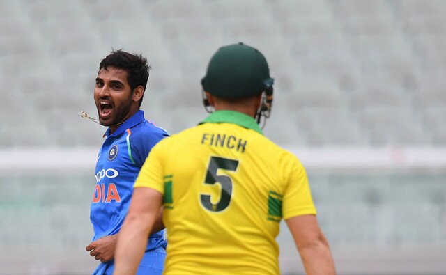 Bhuvneshwar Kumar's great run against Aaron Finch continued in the third one-day as well. The Aussie captain once again was troubled by the incoming delivery from Bhuvi, getting trapped in front of the stumps. This was the consecutive third failure of Finch against Bhuvneshwar, resulting in another fault start by hosts after Virat Kohli won the toss and asked them to bat first. AP Bhuvneshwar Kumar's great run against Aaron Finch continued in the third one-day as well. The Aussie captain once again was troubled by the incoming delivery from Bhuvi, getting trapped in front of the stumps. This was the consecutive third failure of Finch against Bhuvneshwar, resulting in another fault start by hosts after Virat Kohli won the toss and asked them to bat first. AP
