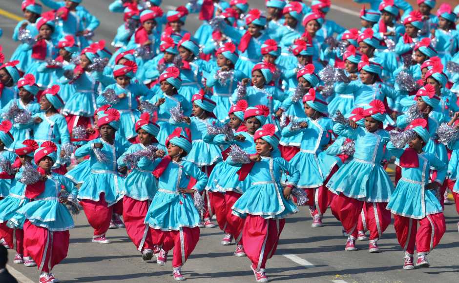 The overall theme for the Republic Day celebrations this year is the 150th birth anniversary of Mahatma Gandhi and the tableaux and performances of many states reflected the theme. PTI The overall theme for the Republic Day celebrations this year is the 150th birth anniversary of Mahatma Gandhi and the tableaux and performances of many states reflected the theme. PTI