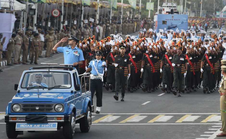 The Indian Army's T-90 tank, Ballway Machine Pikate (BMP-II/IIK), Surface Mine Clearing System, 155 mm/52 Calibre Tracked Self-propelled Gun (K-9 Vajra), Transportable Satellite Terminal, Troop Level Radar and Akash Weapon System were showcased at the parade. PTI The Indian Army's T-90 tank, Ballway Machine Pikate (BMP-II/IIK), Surface Mine Clearing System, 155 mm/52 Calibre Tracked Self-propelled Gun (K-9 Vajra), Transportable Satellite Terminal, Troop Level Radar and Akash Weapon System were showcased at the parade. PTI