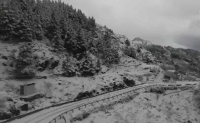 Meanwhile, snow covered parts of north India including Tehri. ANI Meanwhile, snow covered parts of north India including Tehri. ANI