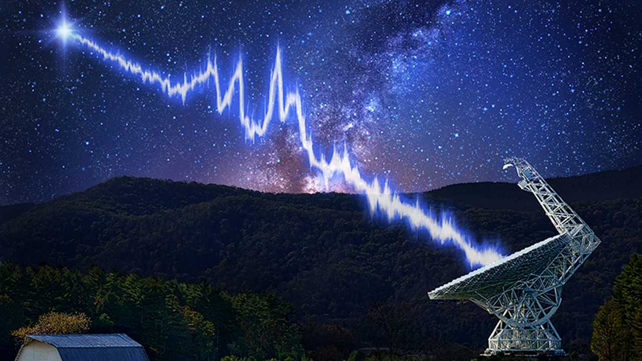 The fast radio burst FRB 121102 was detected by a new recording system developed by the Breakthrough Listen project and mounted on the 100-meter Green Bank Telescope in West Virginia. Image: UC Berkely