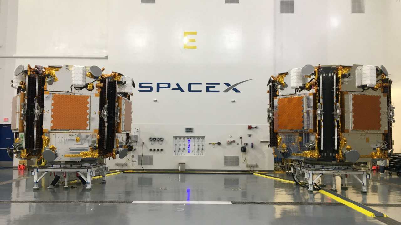 The 10 Iridium NEXT satellites that will launch on the fifth Iridium NEXT mission. Image courtesy: Iridium Communications
