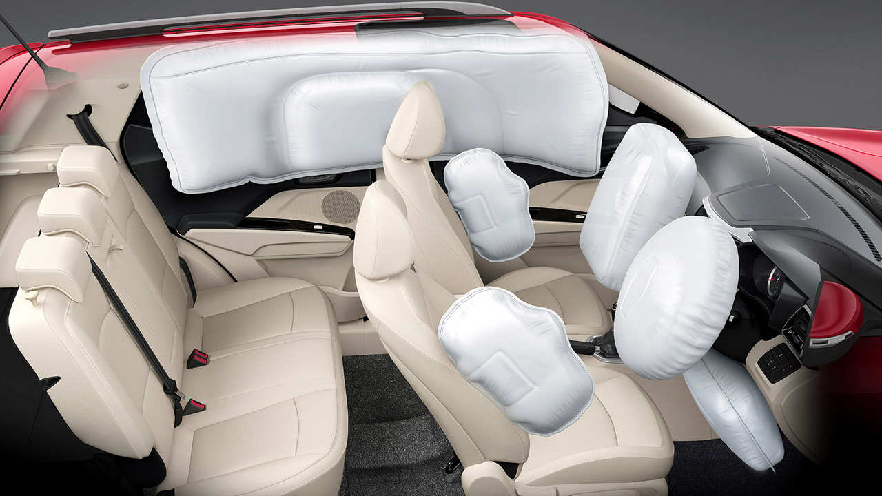 Mahindra XUV300 with seven airbags.