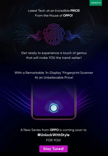 Oppo teases a mid-range smartphone with UD scanner. Image: Flipkart