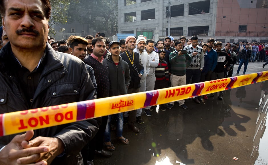 An NDMC official said, "As per information gathered from the site, it reveals that the incidence of fire accrued at second floor at around 3.30 am on 12 February due to short-circuit." AP An NDMC official said, "As per information gathered from the site, it reveals that the incidence of fire accrued at second floor at around 3.30 am on 12 February due to short-circuit." AP