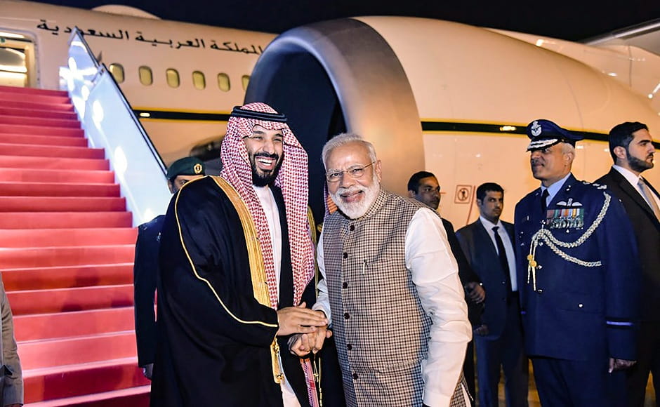 The crown prince will be in India till late Wednesday evening and then leave for a two-day visit to China, continuing his South Asia tour. PTI The crown prince will be in India till late Wednesday evening and then leave for a two-day visit to China, continuing his South Asia tour. PTI