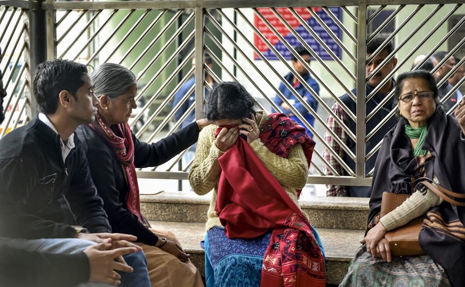 Delhi CM Arvind Kejriwal, who visited the accident spot, announced Rs 5 lakh compensation for the next of the kin of the deceased. The NDMC said that short-circuit could be the reason behind the fire. PTI Delhi CM Arvind Kejriwal, who visited the accident spot, announced Rs 5 lakh compensation for the next of the kin of the deceased. The NDMC said that short-circuit could be the reason behind the fire. PTI