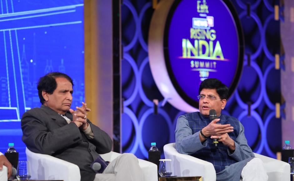 Railways Minister Piyush Goyal was also present at the event. Speaking on privatisation of public sector banks, Goyal said, "I dare say that each industrialist is because of public sector banks, as am I. They’ve nurtured them. When you’ve a problem, it’s the public sector bank that help nurture you. News18 Railways Minister Piyush Goyal was also present at the event. Speaking on privatisation of public sector banks, Goyal said, "I dare say that each industrialist is because of public sector banks, as am I. They’ve nurtured them. When you’ve a problem, it’s the public sector bank that help nurture you. News18