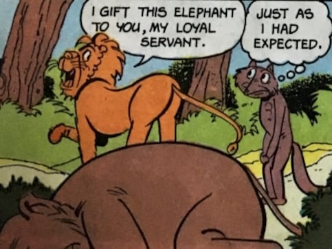Amar Chitra Katha's dark side: Recalling the morbid story of a jackal who ate an elephant Amar Chitra Katha's dark side: Recalling the morbid story of a jackal who ate an elephant