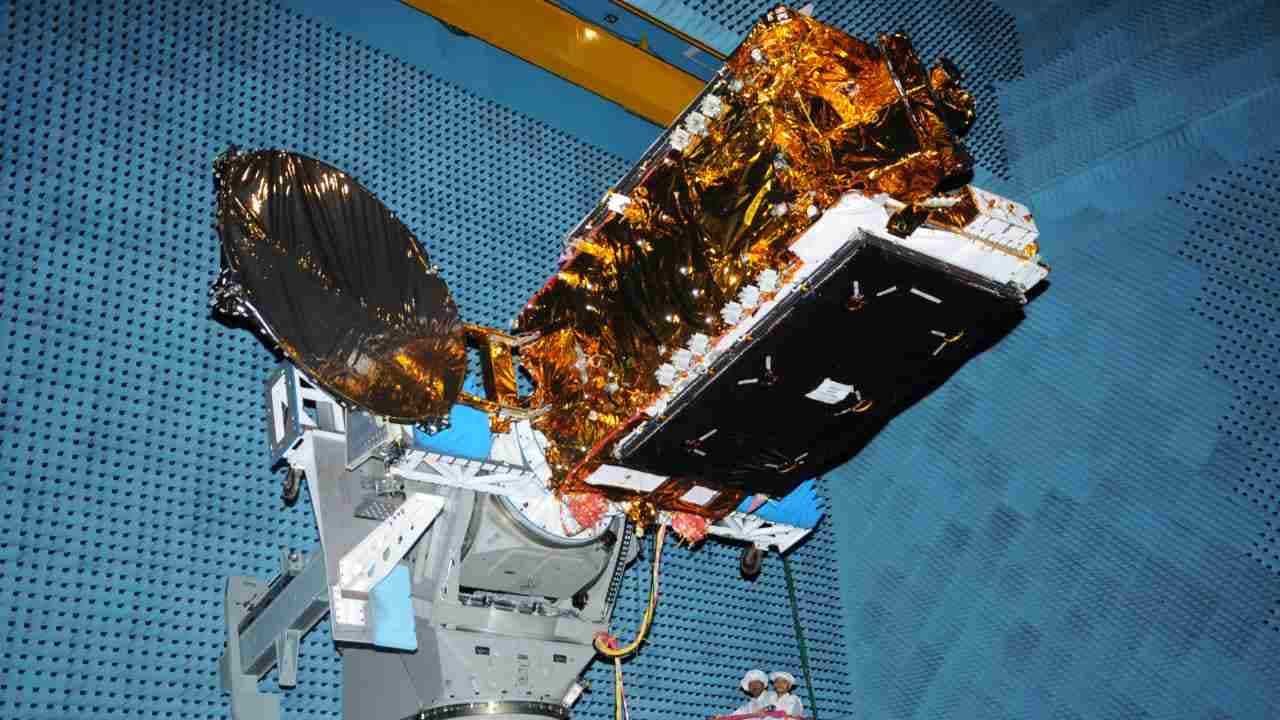 GSAT-31 in the midst of testing at ISRO. Image: ISRO