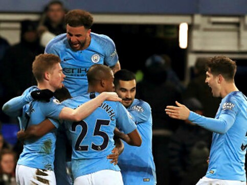 Premier League: Aymeric Laporte, Gabriel Jesus on target as Manchester City beat Everton to pip Liverpool at top of table Premier League: Aymeric Laporte, Gabriel Jesus on target as Manchester City beat Everton to pip Liverpool at top of table