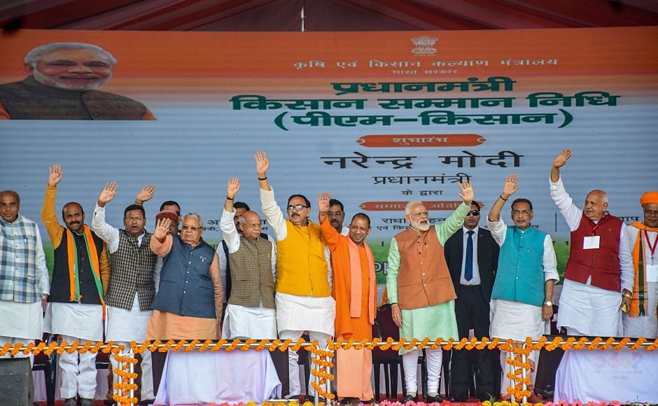 The prime minister also talked about his government spending Rs 1 lakh crore on the Pradhan Mantri Krishi irrigation scheme and meeting the farmers’ demand of minimum support price. PTI The prime minister also talked about his government spending Rs 1 lakh crore on the Pradhan Mantri Krishi irrigation scheme and meeting the farmers’ demand of minimum support price. PTI
